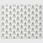Retro Dit Het Seizoen Heldere Vakantie Kerstboom Cadeaupapier (Vlak)