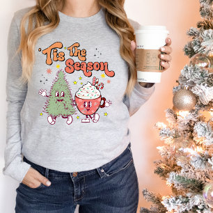 Retro Dit Het Seizoen Kerstmis T-shirt
