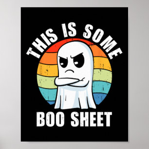 Retro Dit is een aantal Boo Sheet Schattige Ghost Poster