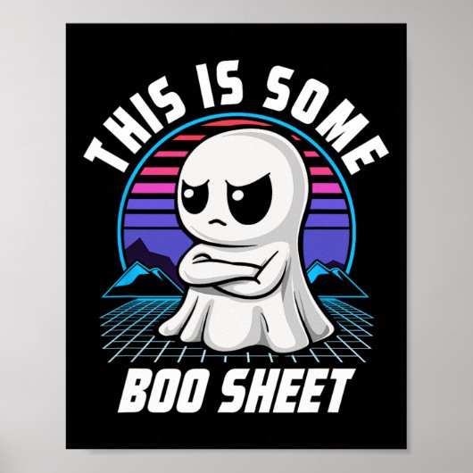 Retro Dit is een aantal Boo Sheet Schattige Ghost  Poster (Voorkant)
