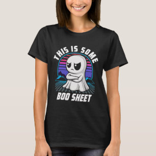 Retro Dit is een aantal Boo Sheet Schattige Ghost  T-shirt