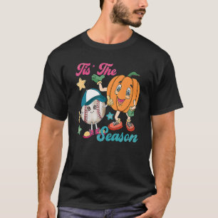 Retro Dit is het seizoen dat honkbal Herfst Thanks T-shirt