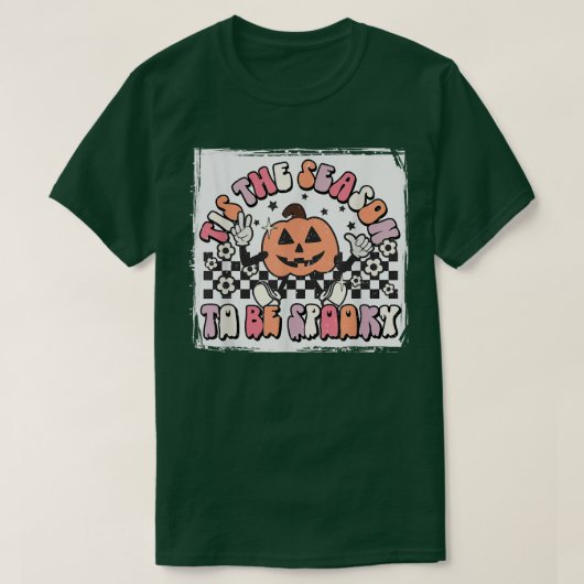 Retro dit is het seizoen waarin de vlinderpompoen  t-shirt (Design voorkant)