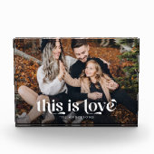 Retro Dit is liefde horizontaal Fotoblokken (Voorkant)