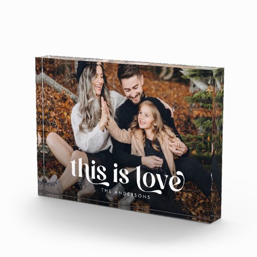 Retro Dit is liefde horizontaal Fotoblokken (Rechts)