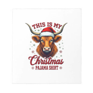 Retro Dit Is Mijn Kerst Pyjamashirt Hoogland Notitieblok