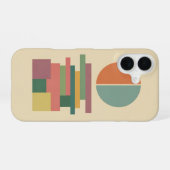 Retro Divided Circle and Blocks iPhone 16 Hoesje (Achterkant horizontaal)