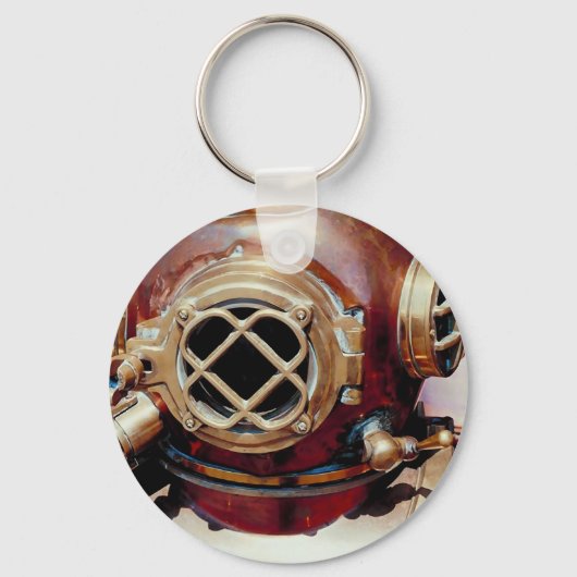 Retro Diving Helmet Sleutelhanger (Voorkant)