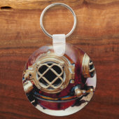 Retro Diving Helmet Sleutelhanger (Voorkant)