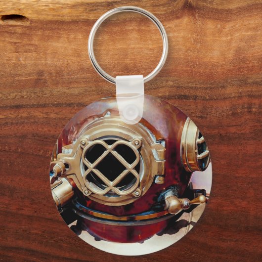Retro Diving Helmet Sleutelhanger (Voorkant)