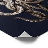 Retro Diving Suit Octopus Grafisch Ontwerp Poster (Hoek)