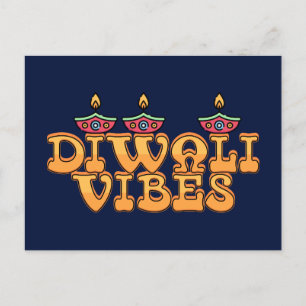 Retro Diwali Vibes Briefkaart