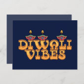 Retro Diwali Vibes Briefkaart (Voorkant / Achterkant)