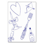 Retro DIY Gevouwen Dolce Kobalt Blauwe Plaats Kaar Kaart (Achterkant)