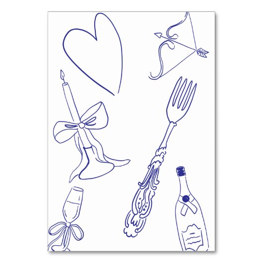 Retro DIY Gevouwen Dolce Kobalt Blauwe Plaats Kaar Kaart (Achterkant)