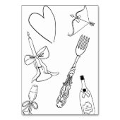 Retro DIY Gevouwen Dolce Vita Plaatskaarten Kaart (Achterkant)