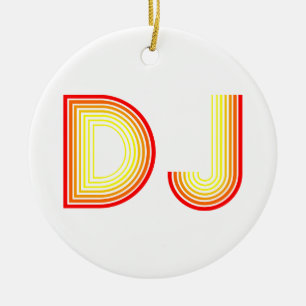 retro DJ Keramisch Ornament