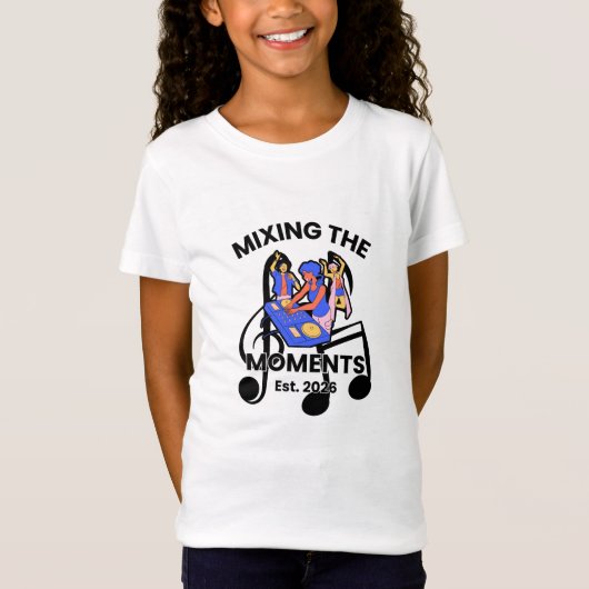 Retro DJ Muziekmix T-shirt (Voorkant)