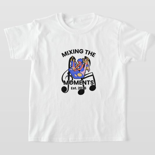 Retro DJ Muziekmix T-shirt (Laagn)