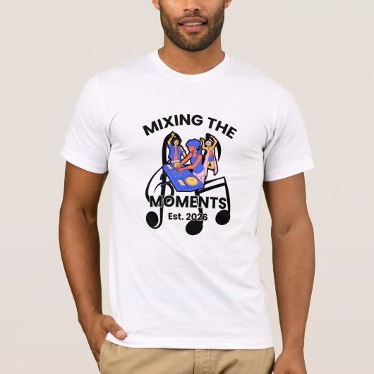 Retro DJ Muziekmix T-shirt (Voorkant)