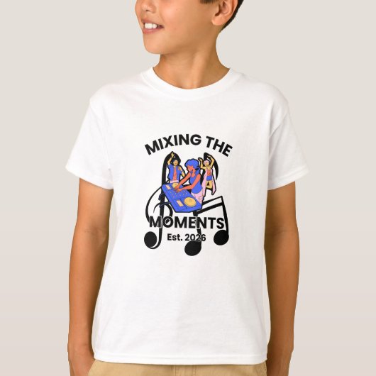 Retro DJ Muziekmix T-shirt (Voorkant)