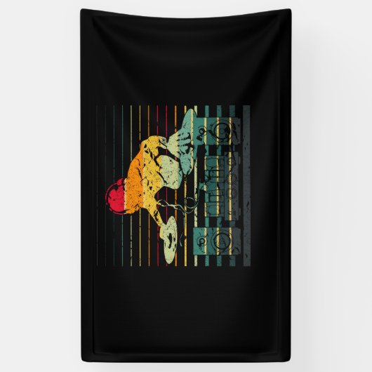 Retro DJ Shirt Disk Jockey Shirt DJ Music Lover Spandoek (Verticaal)