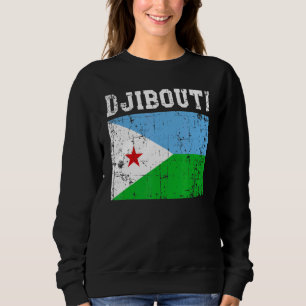 Retro Djibouti vlag Djiboutiaanse roots Trui