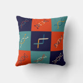 Retro DNA genetica stambiologie patroonset Kussen (Achterkant)