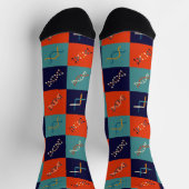 Retro DNA genetica stambiologie patroonset Sokken (Top)