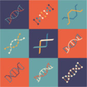 Retro DNA genetica stambiologie patroonset Sticker (Voorkant)