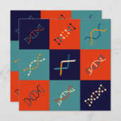 Retro DNA-genetica stamcelbiologie patroonset (Voorkant / Achterkant)
