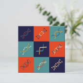 Retro DNA-genetica stamcelbiologie patroonset (Staand voorkant)