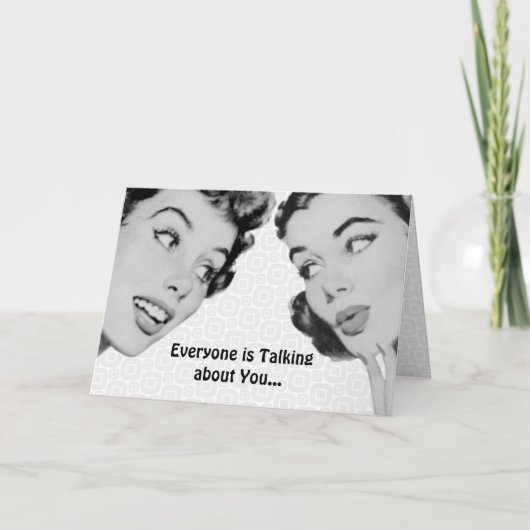 Retro Do Tell Birthday Kaart (Voorkant)