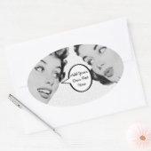 Retro Do Tell Ovale Sticker (Envelop)