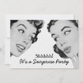 Retro Do Tell Surprise Birthday Party Kaart (Voorkant)