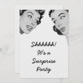 Retro Do Tell Surprise Party Kaart (Voorkant / Achterkant)