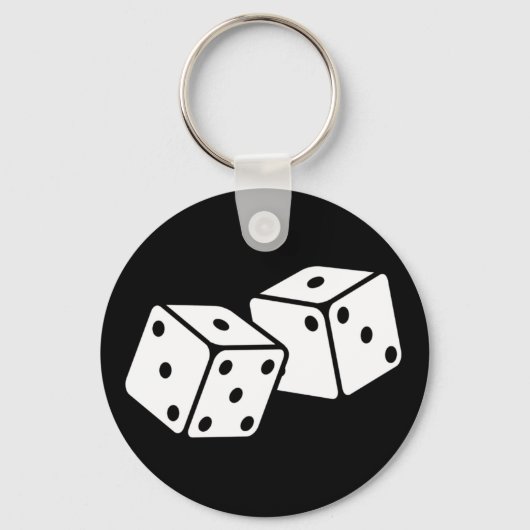 Retro Dobbelstenen Sleutelhanger (Voorkant)