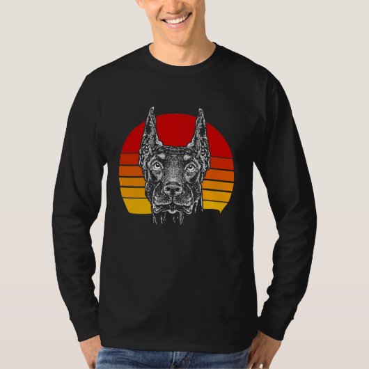 Retro Doberman  4 T-shirt (Voorkant)