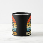 Retro Doberman Dad Vaderdag Vintage Dog Dad Mok (Midden)