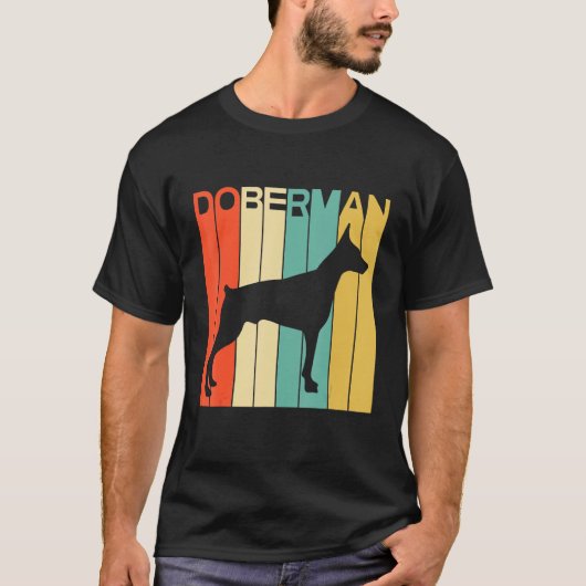 Retro  Doberman - Doberman Eigenaar Birthday T-shirt (Voorkant)