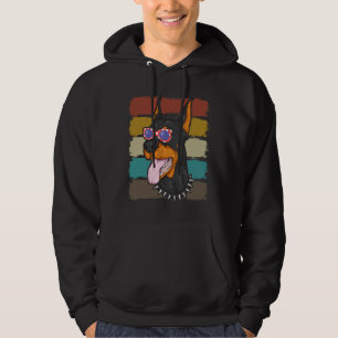 Retro  Doberman Dog Amerikaanse vlag Hoodie