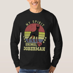 Retro Doberman My Spirit Animal is een doberman T-shirt