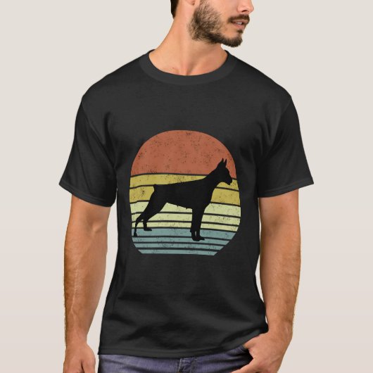 Retro Doberman Silhouette T-shirt (Voorkant)