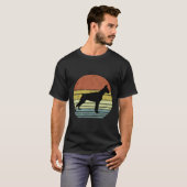 Retro Doberman Silhouette T-shirt (Voorkant volledig)