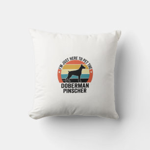 Retro Dobermann Pinscher Hond Liefhebber Shirt Ont Kussen
