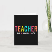 Retro docent Inspirerend terug naar schoolkostuum Kaart (Voorkant)