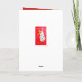 retro Dochter Kerstkaart toevoegen Feestdagen Kaart (Achterkant)