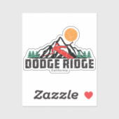 Retro Dodge Ridge Ski Sticker (Vel)
