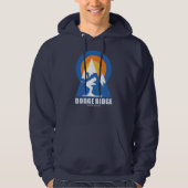 Retro Dodge Ridge Ski Zonsondergang Hoodie (Voorkant)