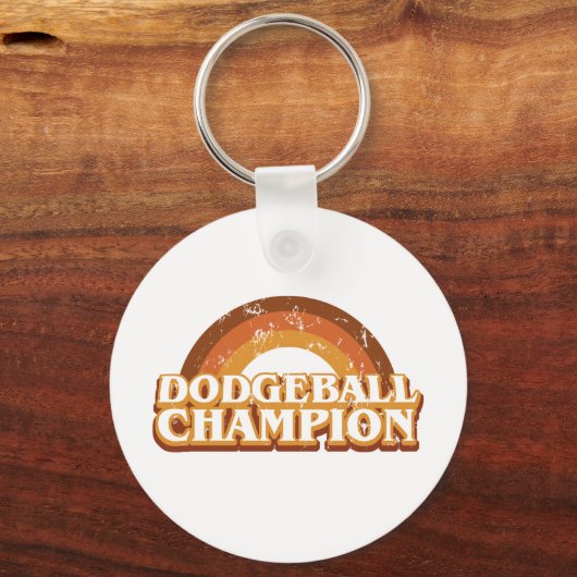 Retro Dodgeball Champion Sleutelhanger (Voorkant)